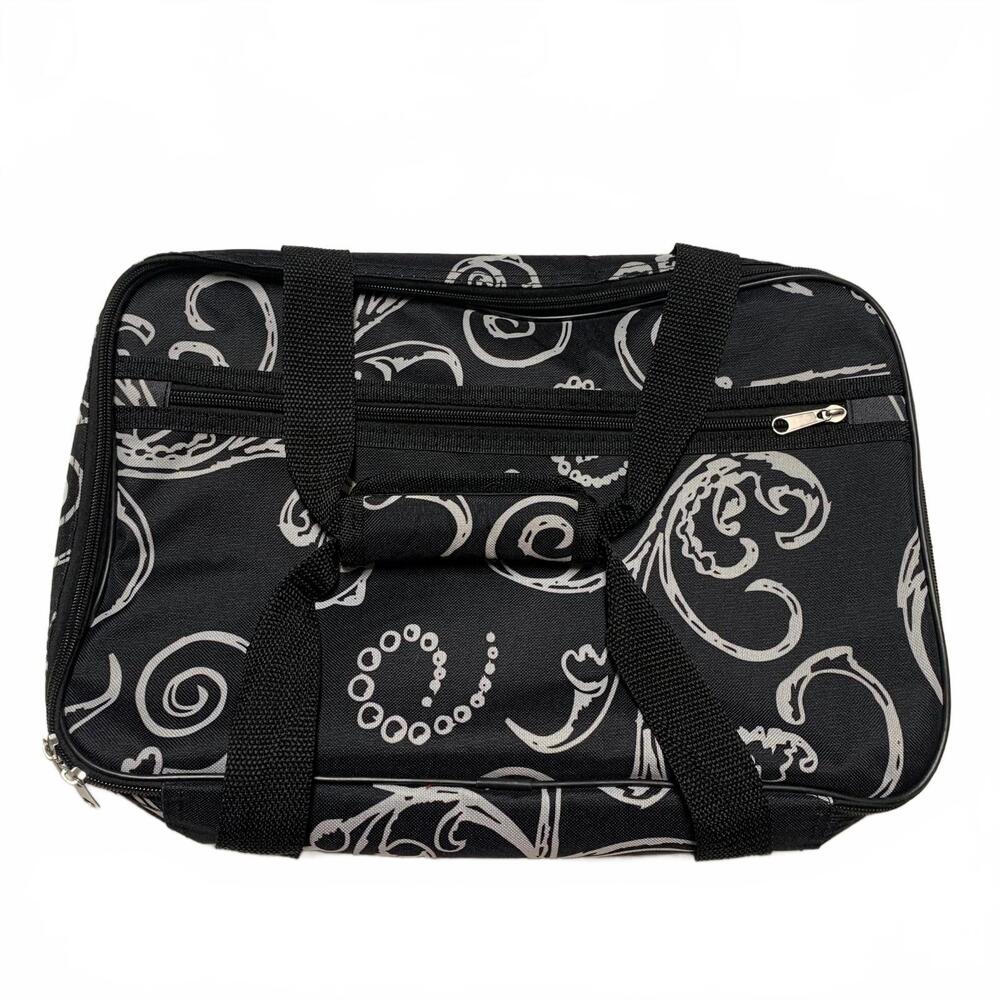 Home Essentials Black Floral Casserole Hot Food Tray Bag